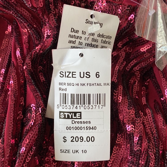 CLEARANCE - NWT size 6 beautiful fishtail beaded sequined maxi gown - Picture 8 of 8